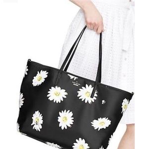 Kate Spade Black Avenue Margareta Daisy Nylon Bag